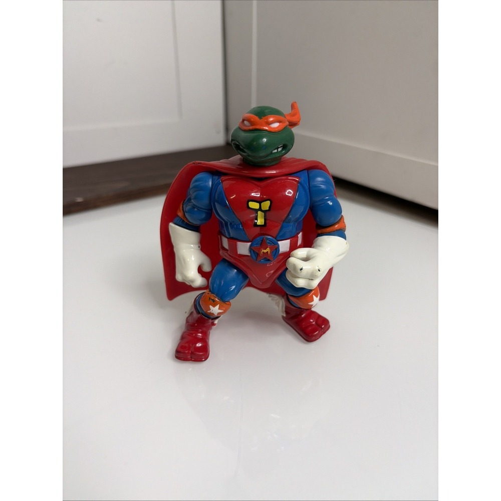 Vintage TMNT Sewer Heroes Super Mike 1993 Playmates Action Figure